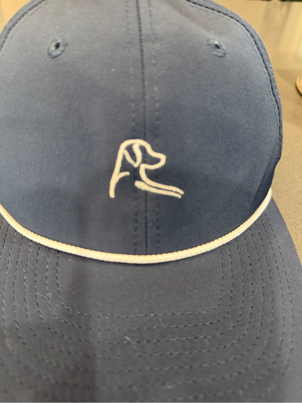 Rhoback Golf Performance Rope Snapback Hat Mens Navy Blue Ridgeback Logo - Picture 4 of 6